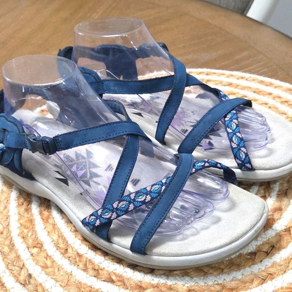 Skechers Reggae Slim Vacay Navy Blue Women's Sandals, Size 11 - Picture 3 of 12